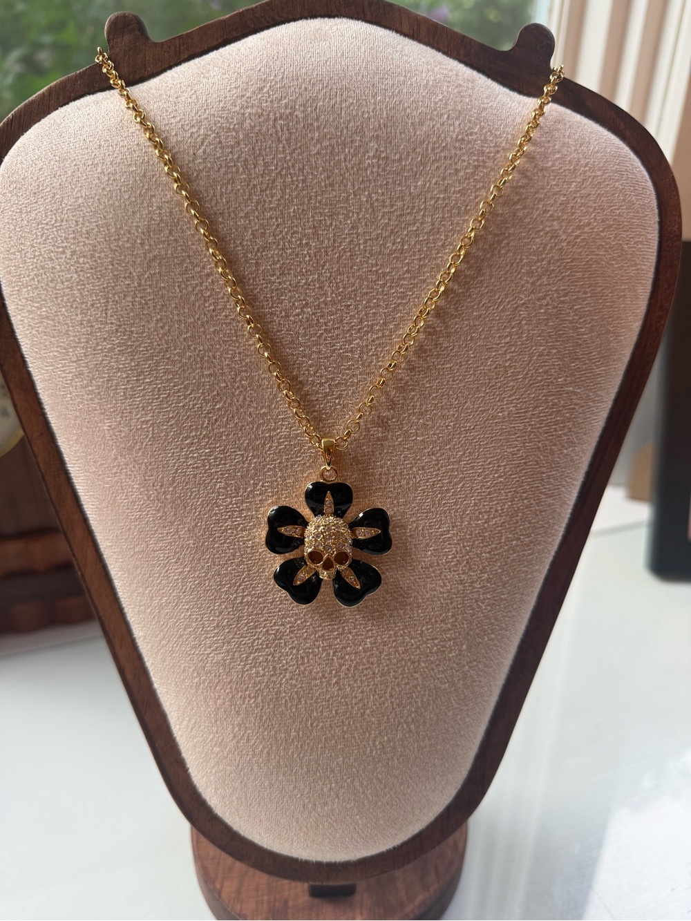 Vivienne Westwood Flower Skull Pendant Necklace